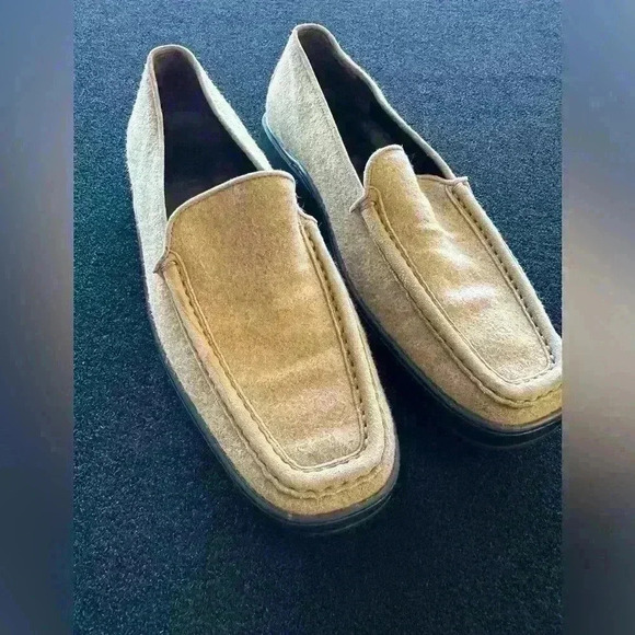 Scarpa Men’s Driving Loafers Size 9 Tan Suede Pebble Sole Italian Designer Shoes - Picture 1 of 3